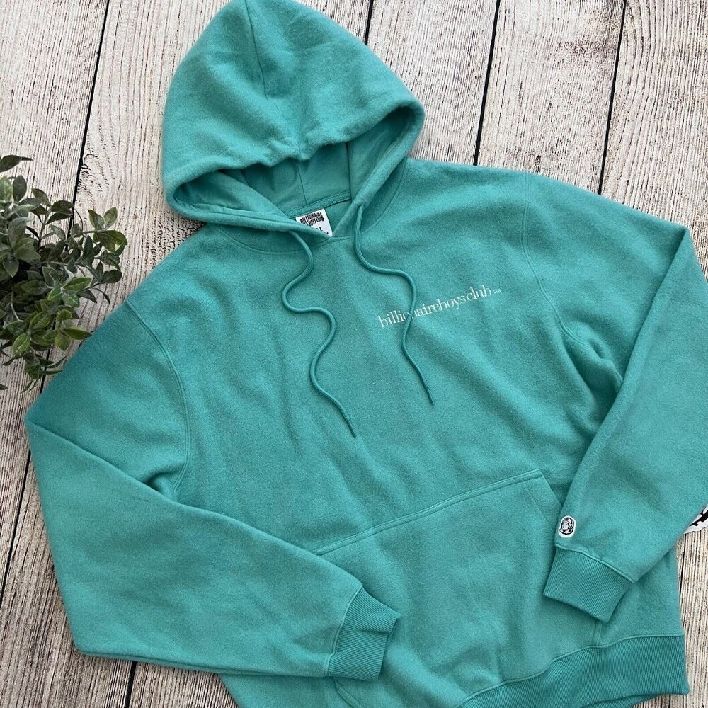 C1-- NWT aqua blue BILLIONAIRE BOYS CLUB pullover sweater hoodie men's LARGE